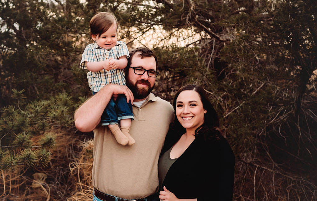 Koy and Alyssa and their toddler son